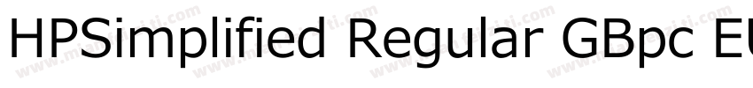 HPSimplified Regular GBpc EUC H字体转换
